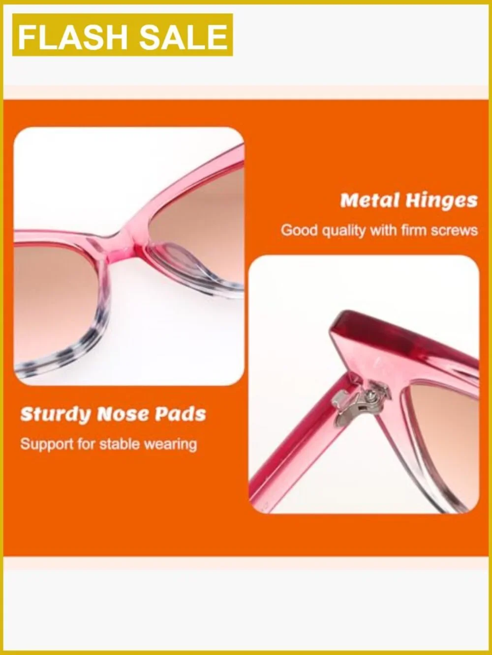 Retro Cat Eye Sunglasses for Women Men Vintage Square Frame